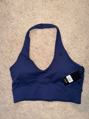 Ryderwear Navy Halter V-Neck Sports Bra